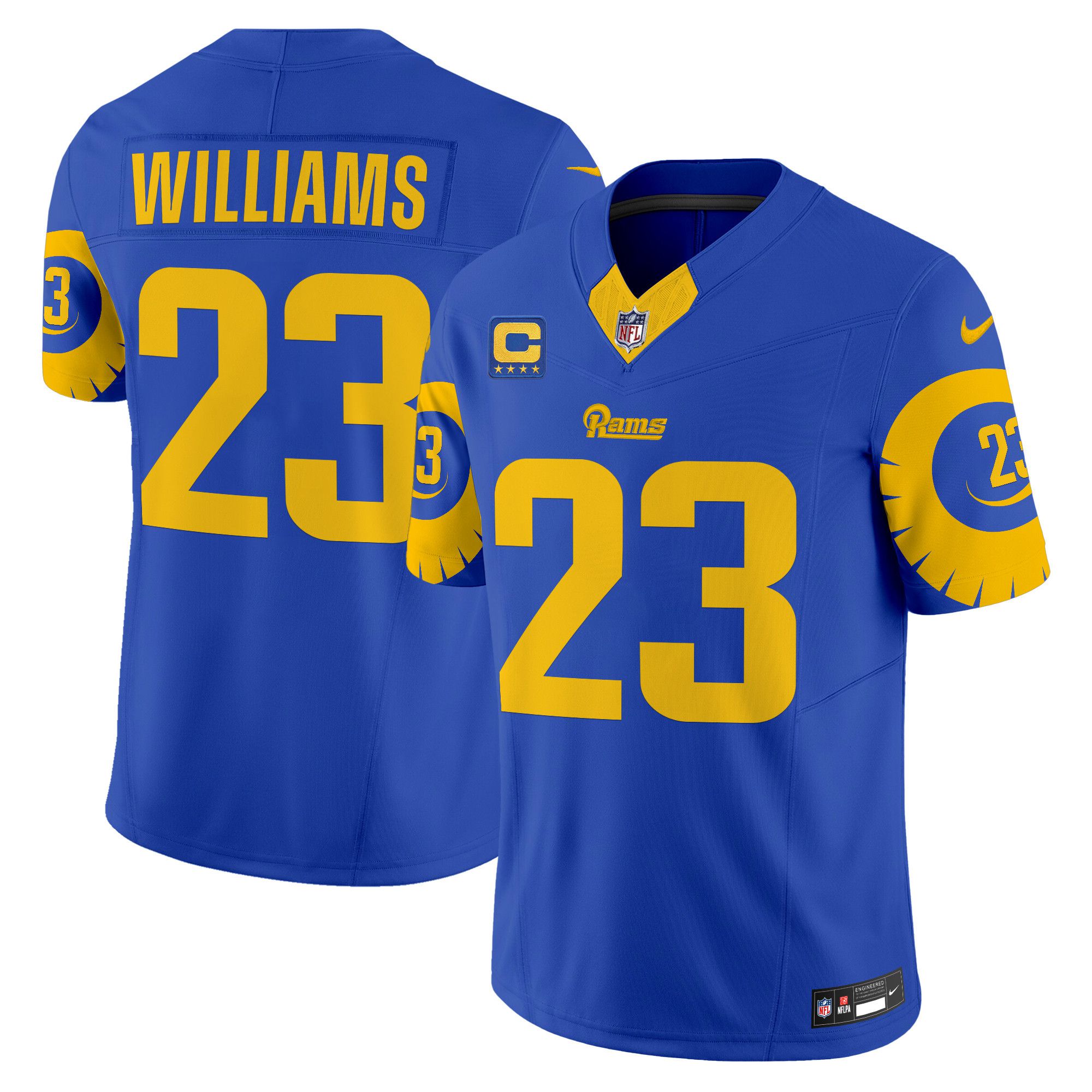Men Los Angeles Rams 23 Williams Blue 2024 Nike Special Vapor Limited NFL Jersey